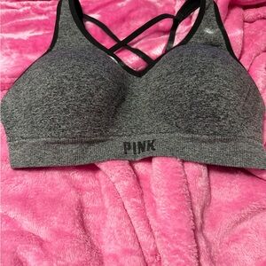 PINK Victoria's Secret Charcoal Sports Bra